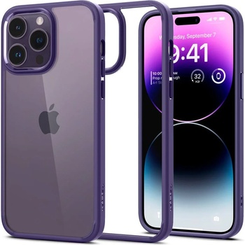 Spigen Противоударен Калъф за iPhone 14 Pro Max, SPIGEN Ultra Hybrid Case, Лилав (ACS05574)