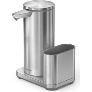 simplehuman - Дозатор за препарат за миене, за поставяне, безконтактен, с държач за гъба, от неръждаема стомана ST1077 (ST1077)