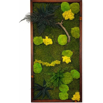 Mechový obraz s rostlinami 3D dark MINI Velikost: 30x30cm
