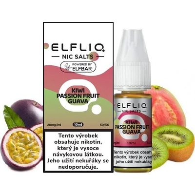 Elf Bar ELFLIQ Nic SALT Kiwi Passion Fruit Guava 10 x 10 ml 20 mg