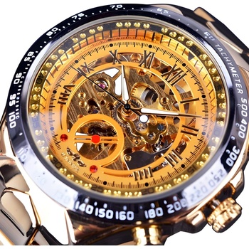 Winner Мъжки часовник bo-14422 - Златен / Оранжев kp14422 (bo-14422)