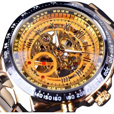 Winner Мъжки часовник bo-14422 - Златен / Оранжев kp14422 (bo-14422)