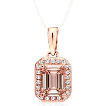 SAVICKI Висулка Savicki: розово злато, морганити, диаманти