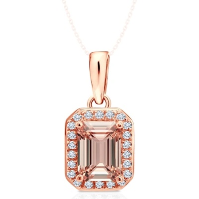 SAVICKI Висулка Savicki: розово злато, морганити, диаманти