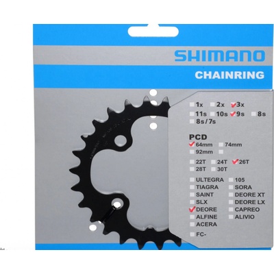 Shimano - Shimano Deore FC-M590 převodník 26 zubů 9s 4packa