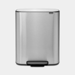 Brabantia 60 л матиран инокс кош за смет без отпечатъци от пръсти Brabantia от серия Bo Pedal (1003186)