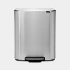 Brabantia 60 л матиран инокс кош за смет без отпечатъци от пръсти Brabantia от серия Bo Pedal (1003186)