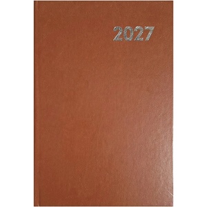 ALISCA Дневник с срокове alisca b/5, ежедневен, с бели страници, кафяв, 2027 (260600/b)