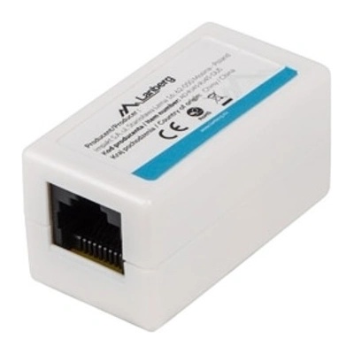Lanberg Удължител /съединител/ за мрежа Lanberg AD-RJ45-RJ45-OU5, от RJ-45(м) към RJ-45(ж), Cat 5e, бял (AD-RJ45-RJ45-OU5)