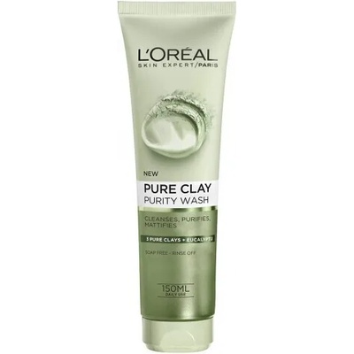 L'Oréal Измиващ гел за лице с глина за мазна кожа, L' Oreal Paris Pure Clay Purity Wash Gel 150ml