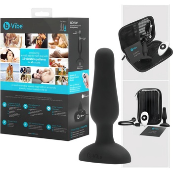 b-Vibe Novice - Начален анален вибратор (черен)