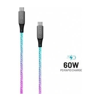Fixed USB-C/USB-C and PD support, 1.2 m, 60 W, Rainbow