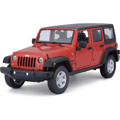Maisto 2015 Jeep Wrangler Unlimited metal oranžová 1:24