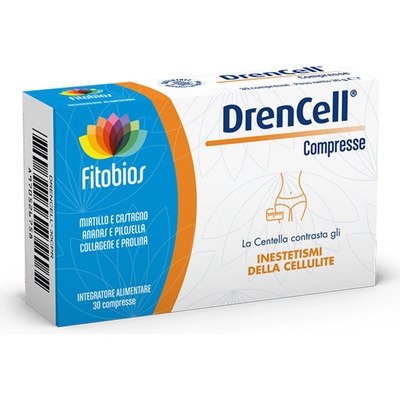 Fitobios DrenCell - Естествен дренаж и гладка кожа без целулит, 30 таблетки (430246 FITO)