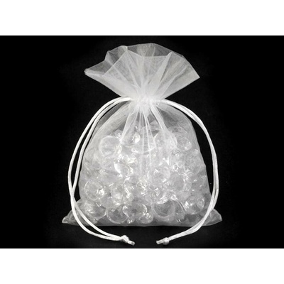 Dárkový pytlík 13x18 cm organza - bílá (10 ks)