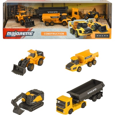 Метални строителни коли Majorette - Volvo Construction, 4 броя (8503105000)