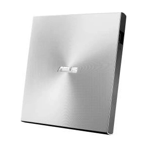 ASUS ZenDrive U9M USB-C external ultra slim DVD burner (incl. USB-C cable, burning software & Nero backup app), for Apple MacBooks and Windows 7/8 / 10/11 PCs/notebooks, USB 2.0, silver - 90-DT00205-UA219K