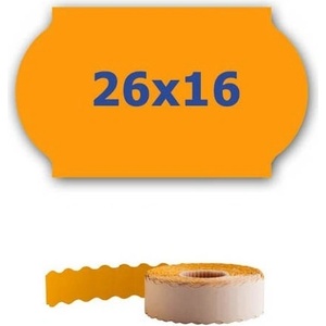 CDRmarket Ценови етикети за клещи, 26mm x 16mm, 700бр. , сигнално оранжеви (ETRL-26x16-orange)