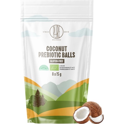 BrainMax Pure Pure® Prebiotic Balls Coconut, Пребиотични топчета, Кокос, БИО, 8 бр