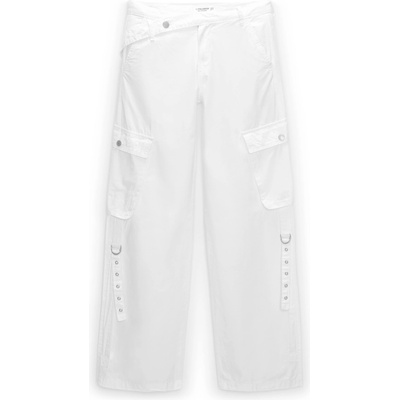 Pull&Bear Карго панталон бяло, размер 36