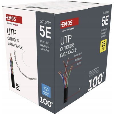 Kabel pro počítače, telekomunikace, zemnící UTP Emos 8 x 0.18