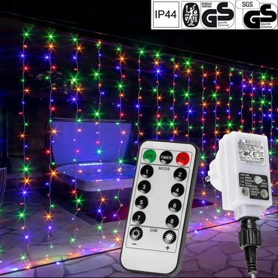 Voltronic Vianočný záves 6 x 3 m 600 LED farebný