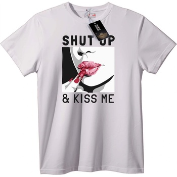 NOONEBRAND Тениска Целуни ме с червило - XL, Black