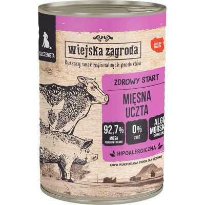 Wiejska Zagroda Dog výběr masa pro štěňata 6 x 400 g