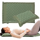 TREXO Akupresúrna podložka s vankúšom TXO-B4Z004-GN zelená (68 x 44 x 2 cm)