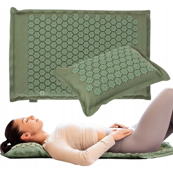 TREXO Akupresúrna podložka s vankúšom TXO-B4Z004-GN zelená (68 x 44 x 2 cm)