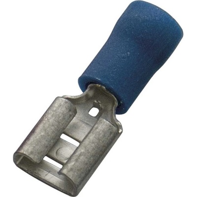 263394 Objímka plochá s nylon-izolací 1,5 - 2,5 mm2, 6,3 x 0,8 modrá, Haupa