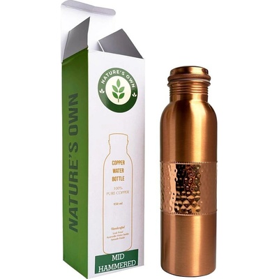 Měděná láhev na vodu vzor Tepaný střed, 950 ml, Nature's Own