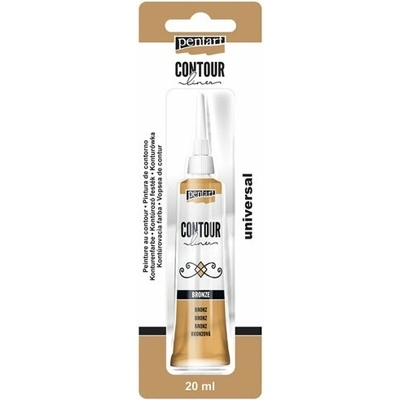 Pentart Konturovací liner metalický 20 ml BRONZOVÁ – Zboží Dáma