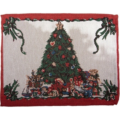 Clayre & Eef látkové prostírání s vánočním stromkem 33x45 cm 6ks