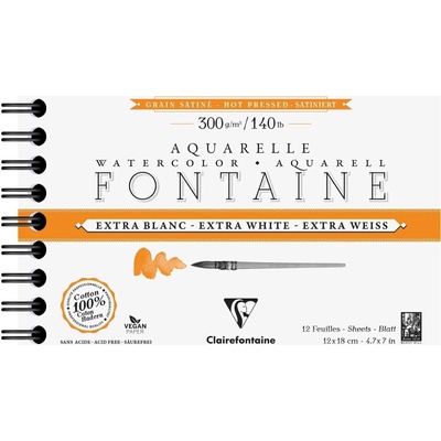 Clairefontaine Fontainewhite Скицник 12 12 x 18 cm 300 g (976029C)