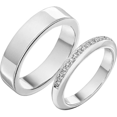 Tiami Snubní prsteny s diamanty Concordia Bílé zlato na míru RCSW2305