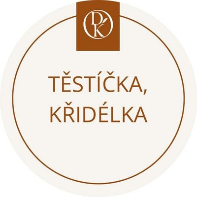 Davídkovo koření Etiketa Těstíčka křidélka béžová průměr 4,5 cm 1 ks