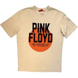 Pink Floyd Pompeii Circle Wash (Back Print) Тениска с къс ръкав Sand L (PFUPTS217MS03)