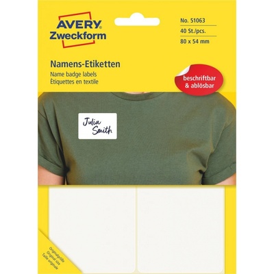 Avery Zweckform 51063 bílá 80 x 54 mm 40 ks