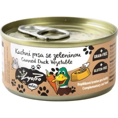 LyoPro Cat Kačacie prsia so zeleninou 85 g