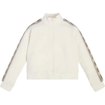 GUESS Спортен суичър за момиче в цвят шампанско с контрастни ивици Guess