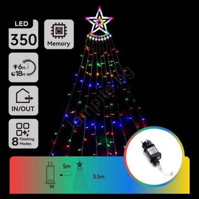 Aigostar - LED RGBY Външна коледна украса 350xLED/6W/230V 3, 5m IP44 (AI2238)