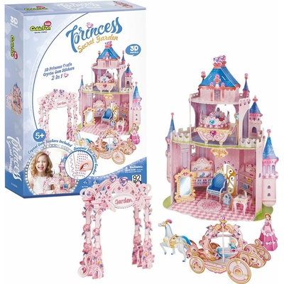 CubicFun 3D puzzle s drahokamy Zámek Secret Garden 92 ks
