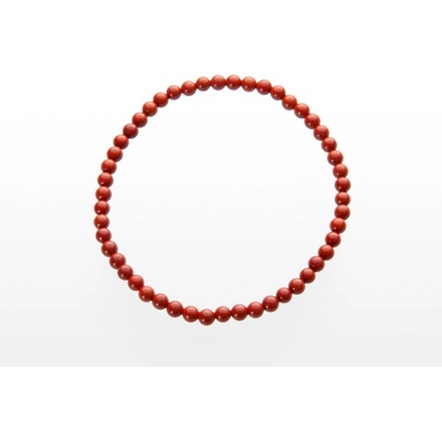 SVĚT KAMENŮ s.r.o. Jaspis červený náramek 4 mm 00137515