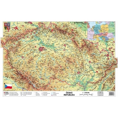 ČR – obecně geografická / pracovní 160 x 120 cm