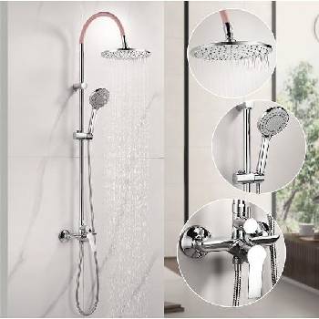 Image 1 of Inter Ceramic Душ система със смесител, пита, слушалка и шлаух ICT 6544PINK, Inter Ceramic (6544PINK)