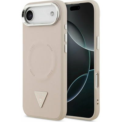 GUESS PU Leather Triangle Logo MagSafe Задна Корица за iPhone Air Pink Guess | Rozov | ЖЕНИ | UNI