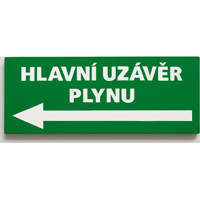 Traiva s.r.o Hlavní uzávěr plynu vlevo Verze: Plast 210 x 80 mm tl. 0.5 mm - Kód: 10918