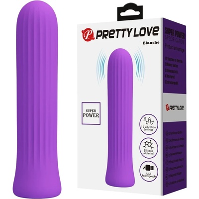 Мини вибратор, супер мощен, 10см. - Pretty Love Blanche Purple II (DEBRA01813)