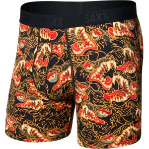 Saxx Мъжко синтетично термобельо Saxx Smooth Flex Light Compression Boxer Brief Synthetic base layer - Howl / Black - размер XL (014-2578-0614)
